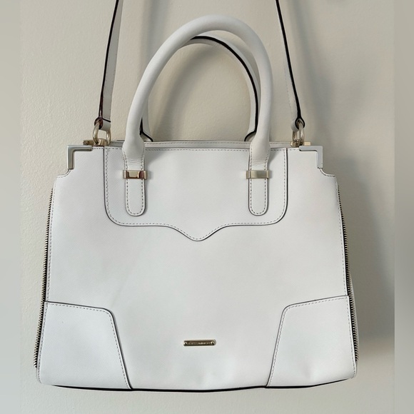 Rebecca Minkoff Amorous Leather White Satchel Bag - Picture 4 of 10